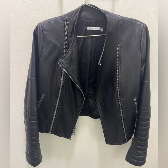 Alice + Olívia Biker Jacket - Picture 2 of 7